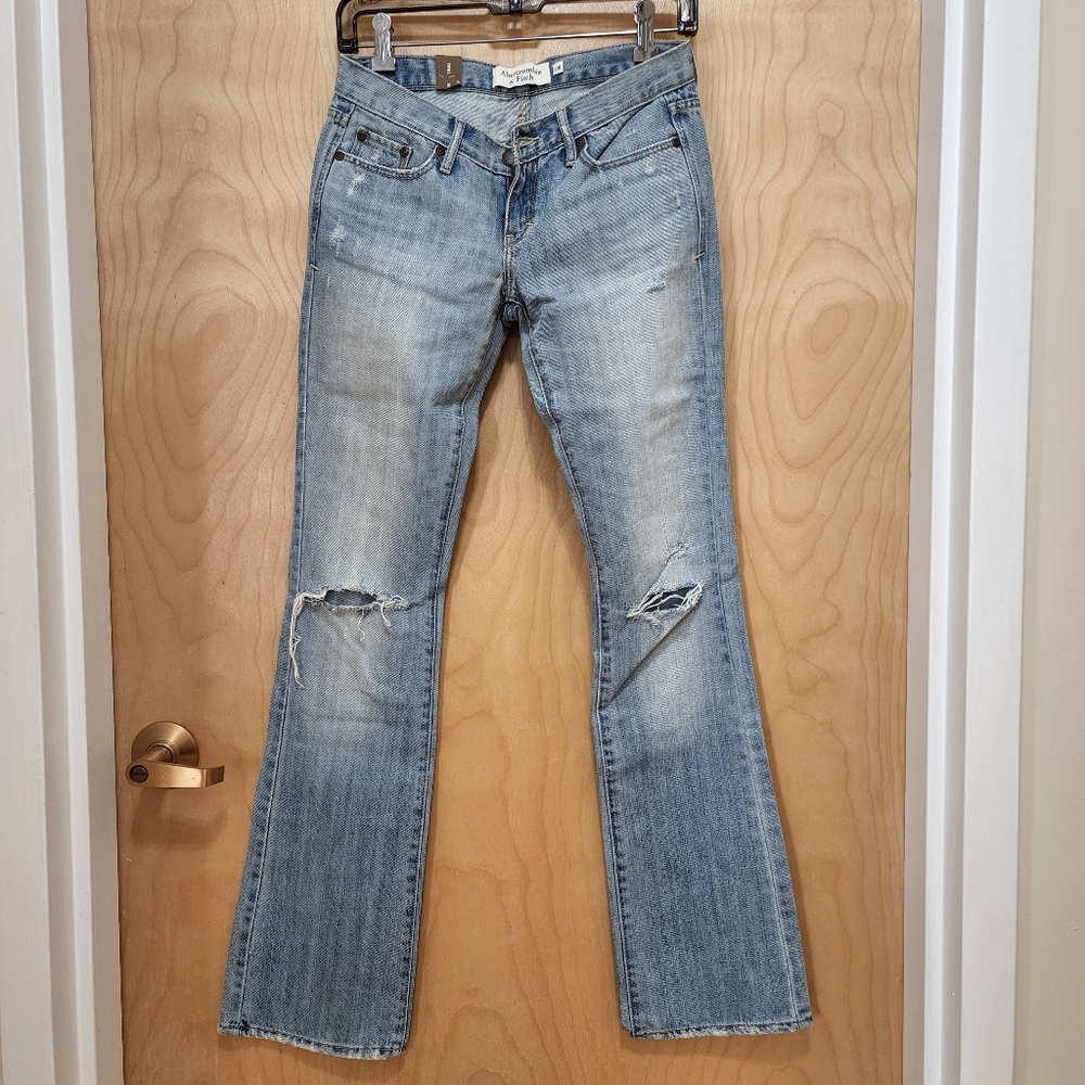 Abercrombie & Fitch Distressed Flare Denim Jeans